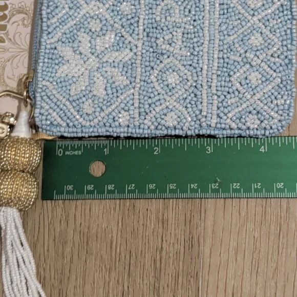 Wandering Moon Handmade In India Beaded Bag Lot: 6 Beaded Pouches & 1 Nag Charm - Picture 12 of 14